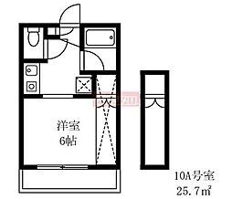 パークサイドアネックス2 ワンルームの間取図画像