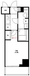 Risingplace川崎二番館 1Kの間取図画像