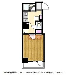 プレール・ドゥーク蒲田2 1Kの間取図画像
