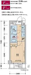 メインステージ多摩川 1Kの間取図画像