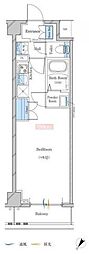 GALICIA下丸子リバーサイド 1Kの間取図画像