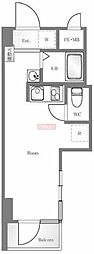 セザール第二蒲田 ワンルームの間取図画像