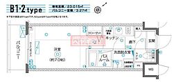 ZOOMYOKOHAMAEAST 1Kの間取図画像