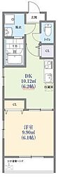 ルクール蒲田 1DKの間取図画像