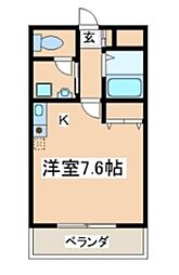 Vertehatayamatms ワンルームの間取図画像