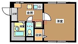 フォレッサ田園調布 1Kの間取図画像