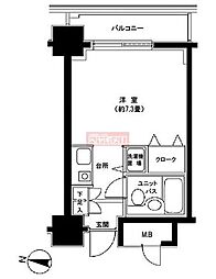 パーク・ノヴァ大森 ワンルームの間取図画像