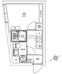 MAXIV CITY西馬込 1Kの間取図画像