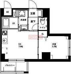 VERFLAT 1DKの間取図画像