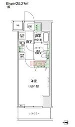 スタイリオ蒲田2 1Kの間取図画像