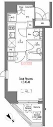 プラウドフラット蒲田 1Kの間取図画像