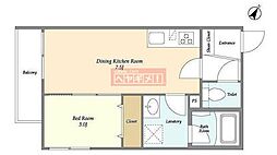RaffineRegalo 1DKの間取図画像