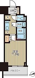 クロスレジデンス蒲田2 1Kの間取図画像