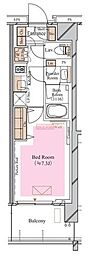 ブランシエスタ糀谷 1Kの間取図画像
