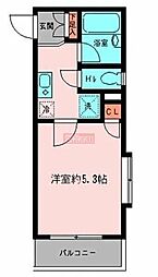 プライムアーバン鶴見寺谷 1Kの間取図画像