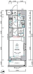 RELUXIA GRANDE 川崎 1Kの間取図画像