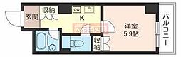 エスティメゾン川崎 1Kの間取図画像