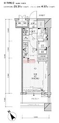 メインステージ川崎4 ワンルームの間取図画像