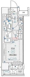 アーリアシティ川崎 1Kの間取図画像