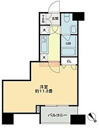 クロスレジデンス蒲田 1Kの間取図画像
