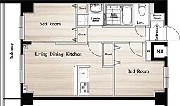Nステージ鶴見 2LDKの間取図画像