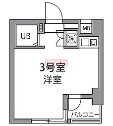 ワールドレジデンス大森 ワンルームの間取図画像