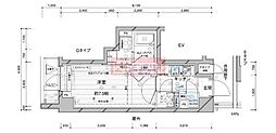 メインステージ大森北2 1Kの間取図画像