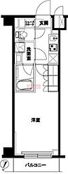 ルーブル北嶺町 1Kの間取図画像
