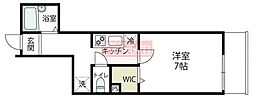 クレセールL.I 1Kの間取図画像