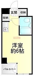 ホーユウコンフォルト蒲田 ワンルームの間取図画像