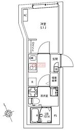 MAXIV CITY西馬込 1Kの間取図画像