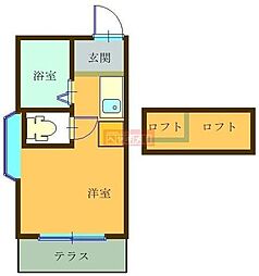ダイアパレス101 ワンルームの間取図画像