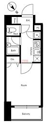 東京蒲田スクエアタワー 1Kの間取図画像