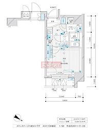MAINSTAGE川崎6エグザ 1Kの間取図画像