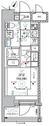 ベルグレード川崎AZ 1Kの間取図画像