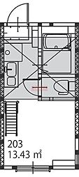 ヒルズ矢向 ワンルームの間取図画像
