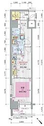 エステムプラザ川崎 1DKの間取図画像