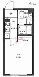 D-STYLE川崎II 1Kの間取図画像