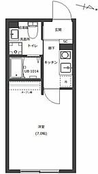 D-STYLE川崎II 1Kの間取図画像