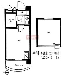 ドルフィン南馬込 2Kの間取図画像