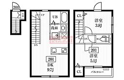 ミハス田園調布南 2DKの間取図画像