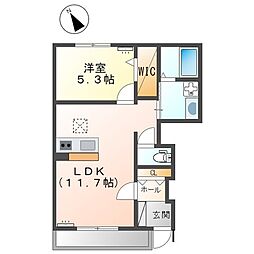 Hotto　House（ホットハウス） 1階1LDKの間取り