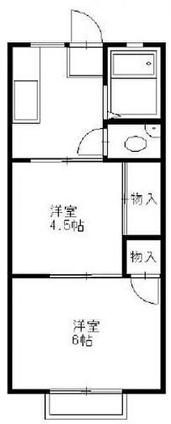 国谷ハイツ 201｜栃木県下都賀郡壬生町落合１丁目(賃貸アパート2K・2階・30.69㎡)の写真 その2