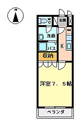 間取図画像 1K