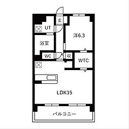 Y&amp;M祇園 1LDKの間取図画像