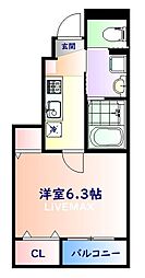 仙台市営南北線 旭ヶ丘駅 徒歩15分の賃貸アパート 1階1Kの間取り