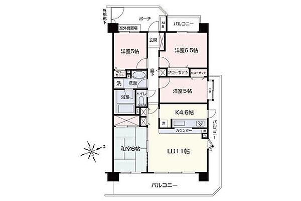 間取りを拡大表示
