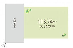 34坪／整形地川越市東田町　土地
