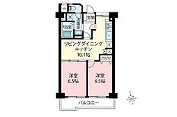 川越駅前脇田ビル川越マイン 2LDKの間取図画像