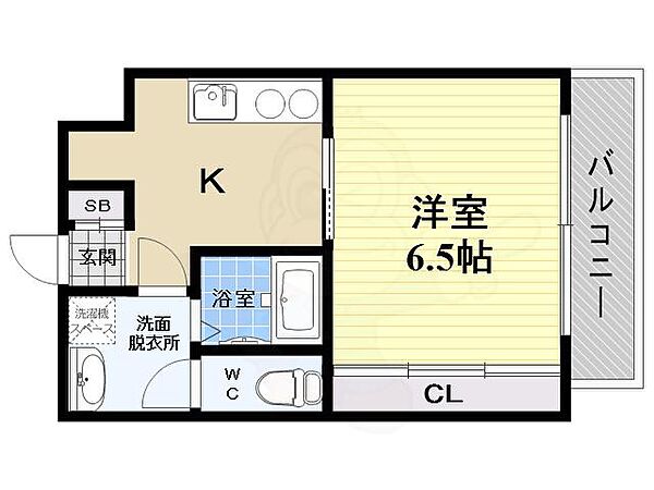 サンドリーム3 ｜大阪府大阪市東淀川区菅原７丁目(賃貸マンション1K・6階・24.46㎡)の写真 その2